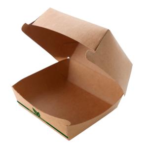 50 boites simples burgers jetables carton 115 x 115 x 70 mm