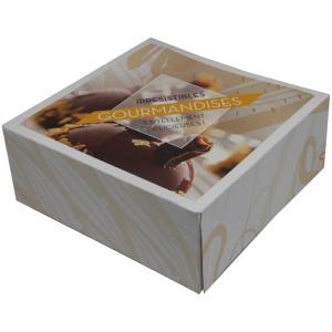 50 boites pâtissières carton colorées 20 x 8 cm