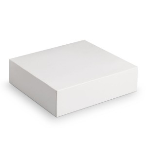 Boite gâteau carton blanche 18 x 5 cm