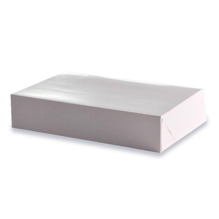 Boîte traiteur en carton blanc 28x19 cm - 25 pcs