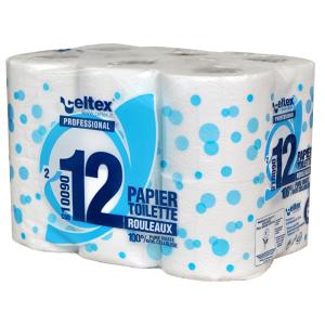 12 rouleaux de papier toilette ouate blanche 2 plis 180 formats