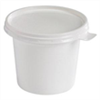 50 pots à crèmes blancs jetables en plastique avec couvercles 250 ml