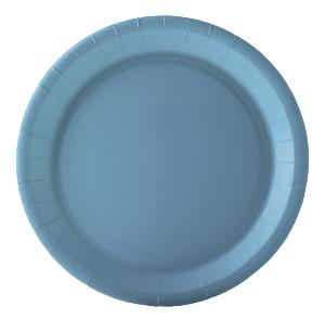 10 assiettes bleus pastel carton 22 cm