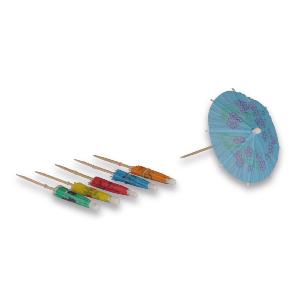 144 piques ombrelles colorées 9 cm
