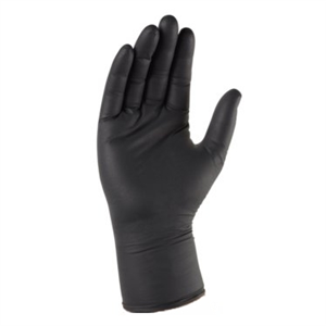 100 gants nitriles non poudré noir large 9 L