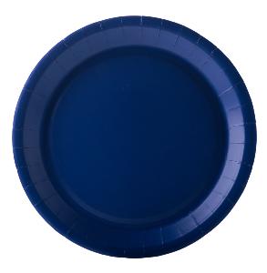10 assiettes bleues marines carton 18 cm
