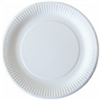 100 assiettes jetables plates rondes blanches carton 23 cm