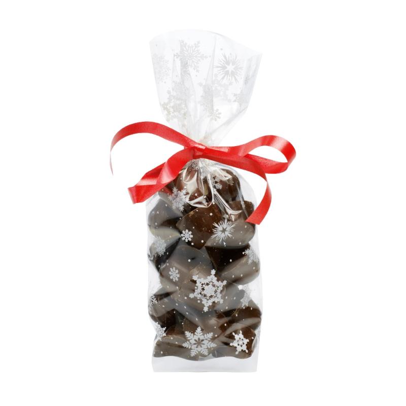 Sachet plastique décoré, l'emballage festif pour chocolats et confiserie  PAQUET DE 100 DIM. mm 120 X 260 COULEUR Decor cosmos