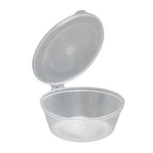 Round Contenants De Nourriture en Plastique Transparent Stockage Pots avec couvercles DELI pots Sauce Dip