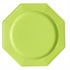 12 assiettes octogonales luxe vert anis 24 cm