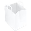 250 sacs cabas krafts blancs à poignées plates 26 x 20 x 26 cm