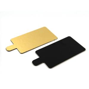 200 semelles rectangles languettes or / noir 5.5 x 9.5 cm