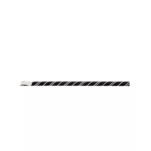 Colher de palha de papel preta / branca direita 200 mm Ø 8 mm por 100