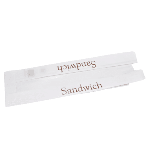 1000 windowed white kraft paper sandwich bags 10 + 4 x 36 cm