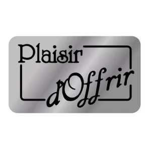 Étiquette adhésive argent