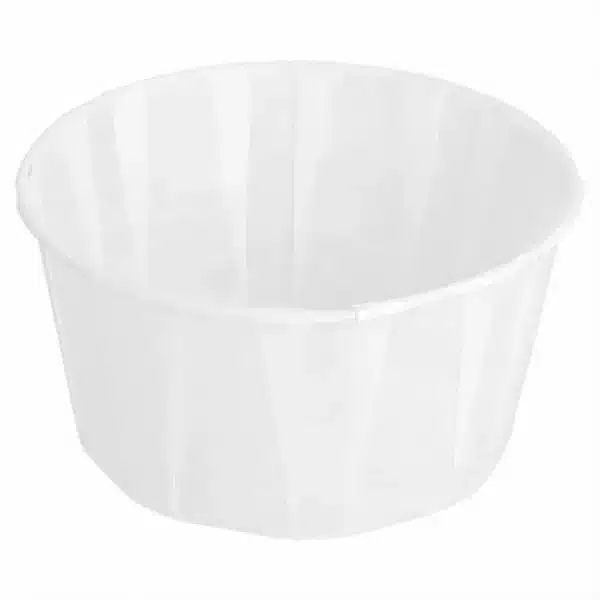 250 godets blancs papier cuissons plissées 165 ml