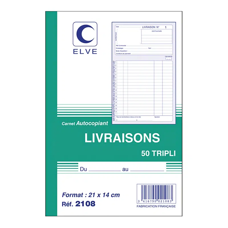 Delivery notebook 50 tripli 210 x 140 mm ELVE