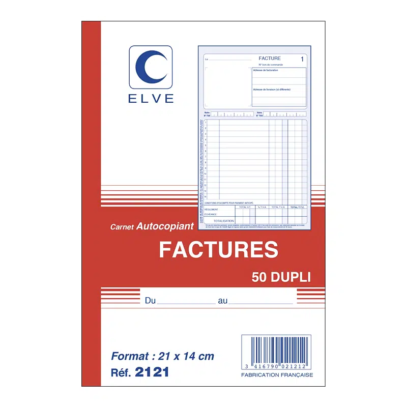 Carnet facturier 50 dupli 210 x 140 mm ELVE
