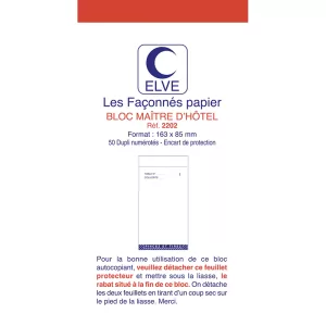 Bloc maître d'hôtel