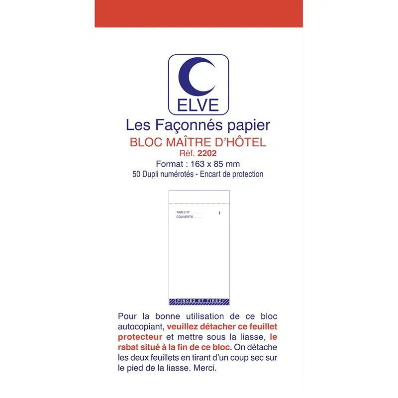 Bloco de notas de empregado de mesa 50 dupli 165 x 85 mm