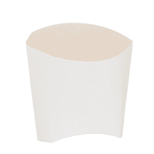 Medium white cardboard French fry bag 123 x 130 mm, 250 pcs.