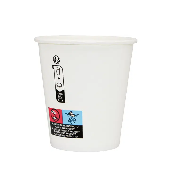 Weißer Pappbecher 18 cl pro 50