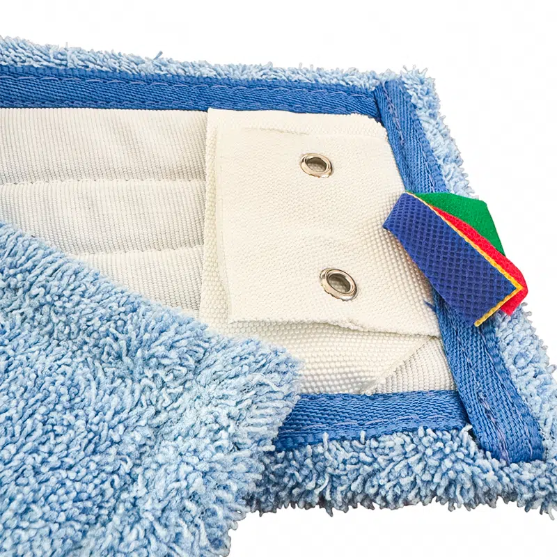 Frange microfibre bleue