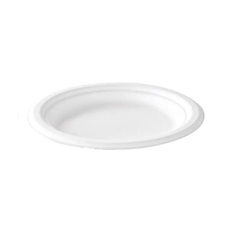 Round biodegradable dessert plate 17 cm par 50