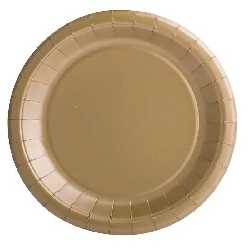 Assiette carton or 22 cm par 10