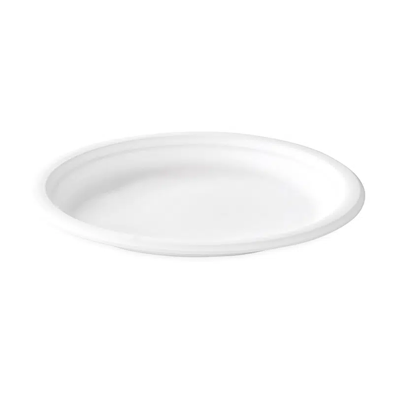 Assiette ronde biodégradable 22 cm par 50