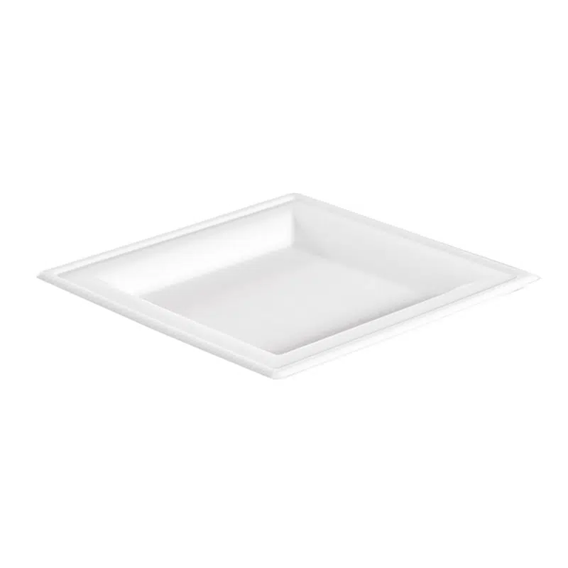 Assiette carrée biodégradable 26 cm par 50