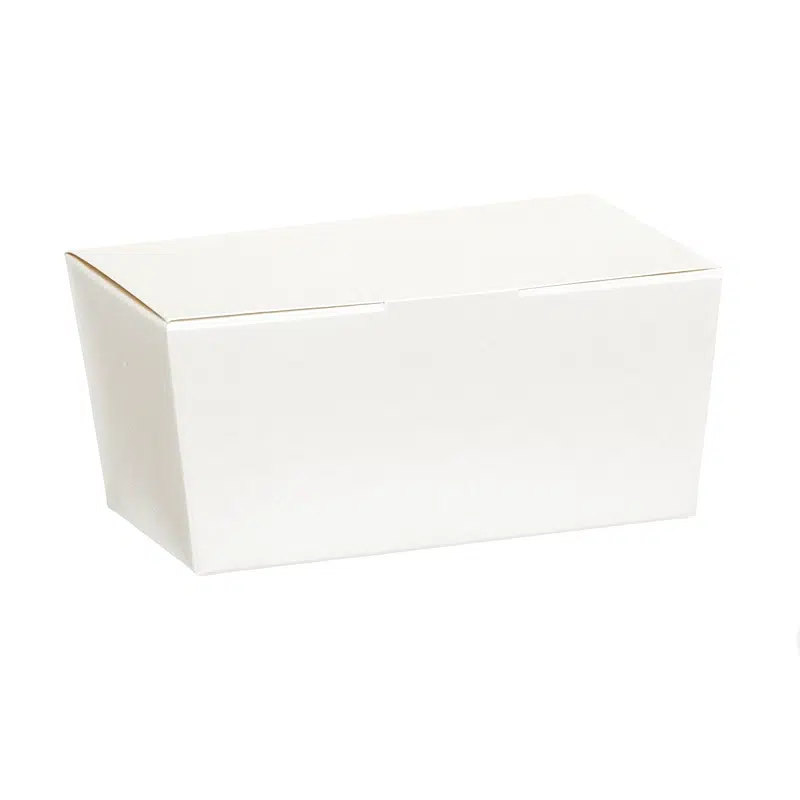 Ballotin blanc nacré 250 grammes avec fond carton par 25