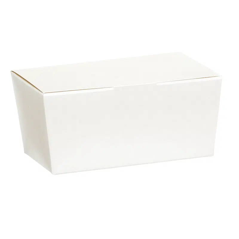 Ballotin blanc nacré 375 grammes avec fond carton par 25