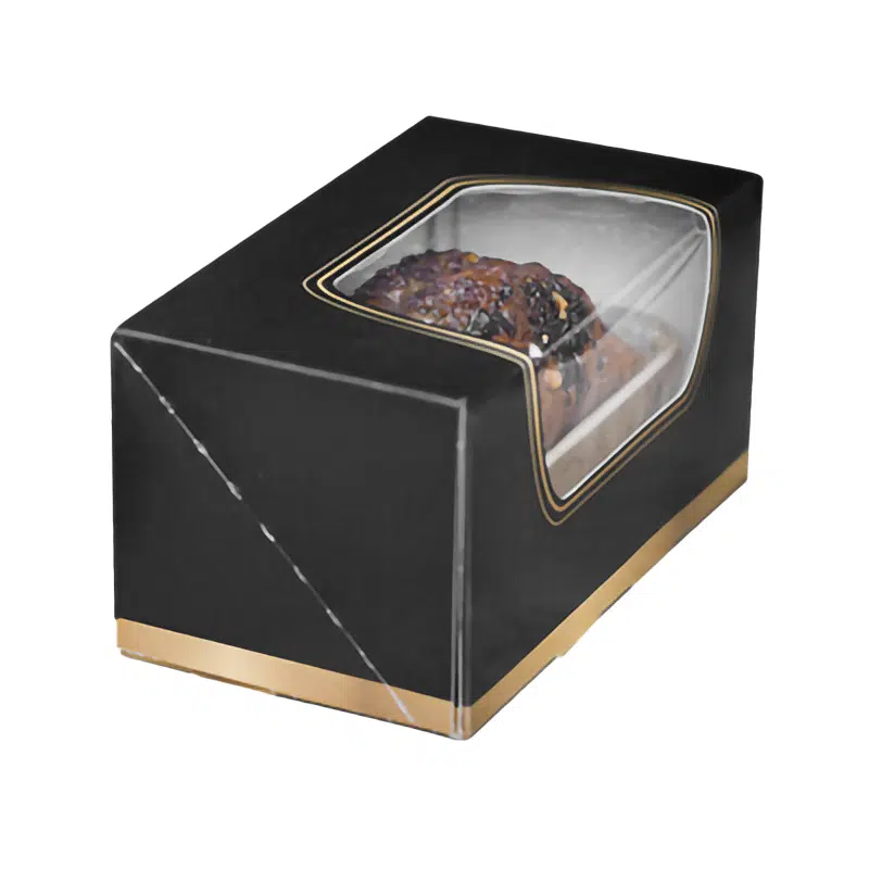 Boite fenêtrée noire avec liseré 20 cm par 25
