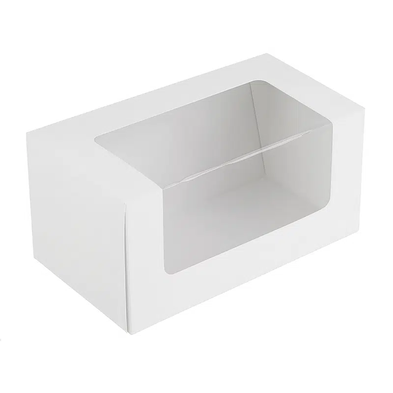 Boite cupcake carton blanche 20 x 11 x 9 cm par 25