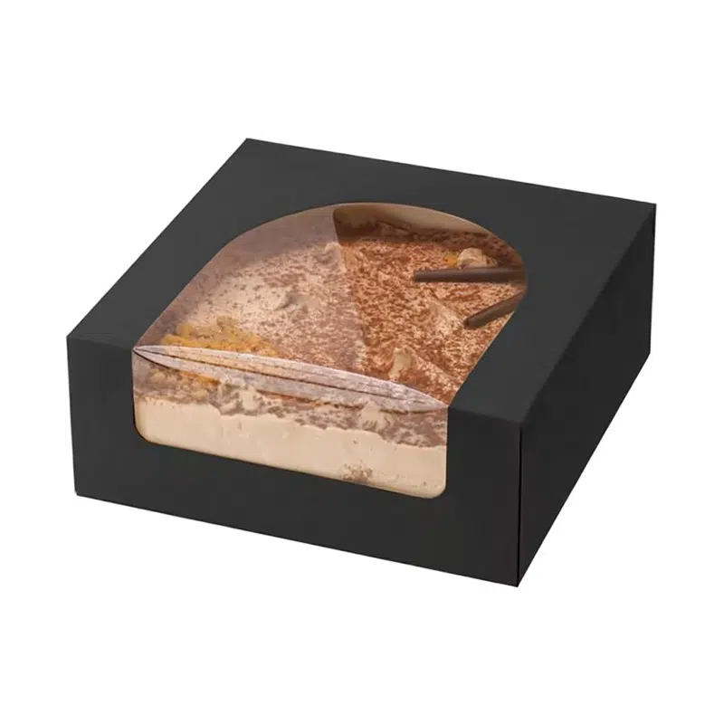 Box mit 4 Cupcakes aus schwarzem Karton