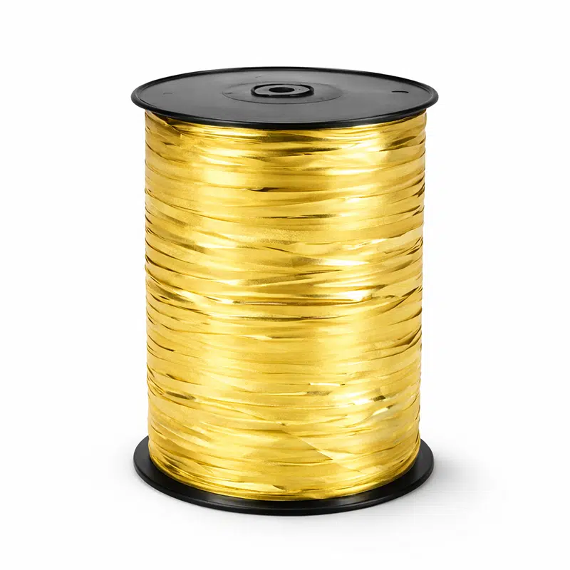 Bobina di raflene oro brillante 100 m x 12,5 mm