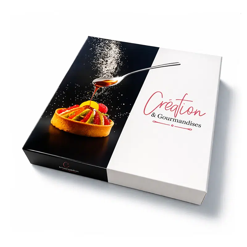 Euro Colored Cardboard Pastry Box 20 x 5 cm, Pack of 50