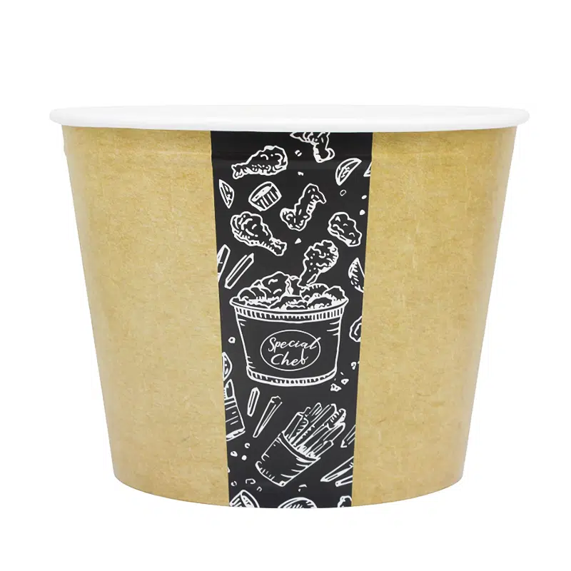 Balde de frango / pipocas em caixa de cartão 4,50 Litros por 50