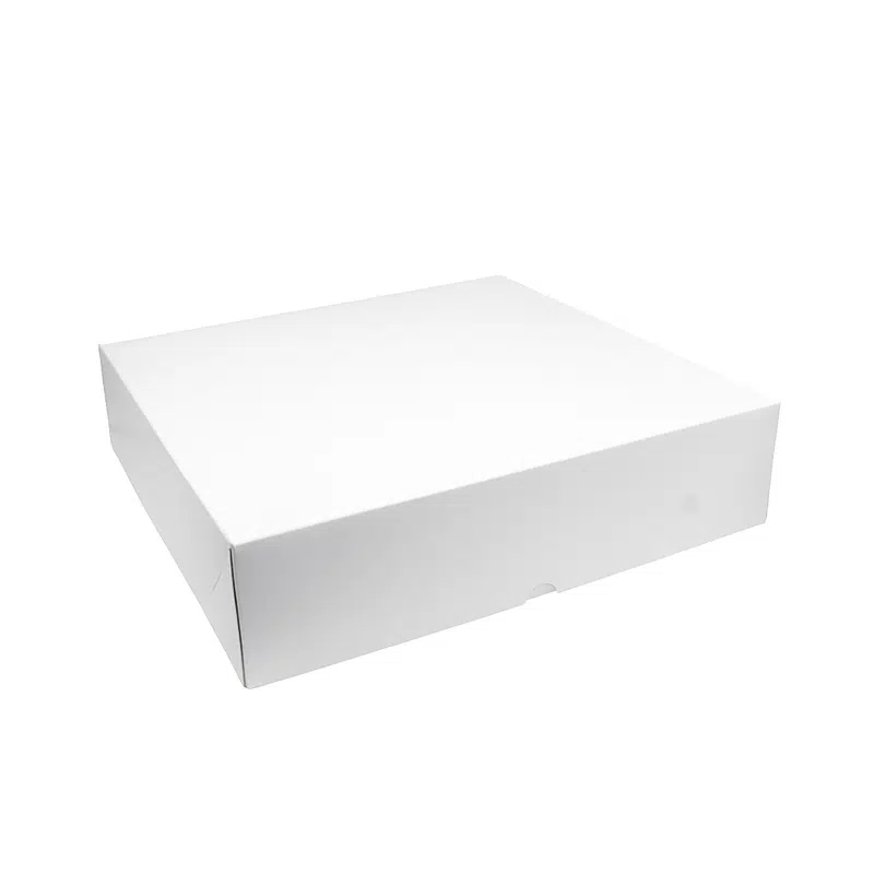 Boite pâtissière carton blanche 40 x 10 cm par 25