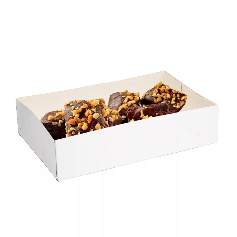 100 white pastry cases without lids 20 x 13 x 5 cm