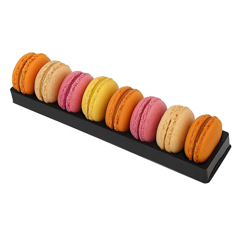 Calage macarons noir plastique 8 macarons pour boite par 50