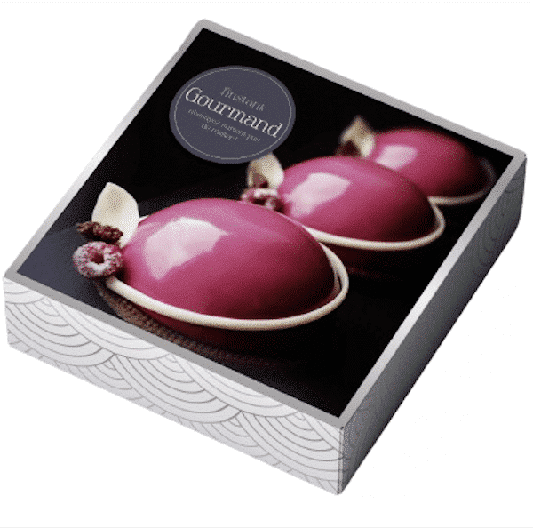 Colorful pastry boxes