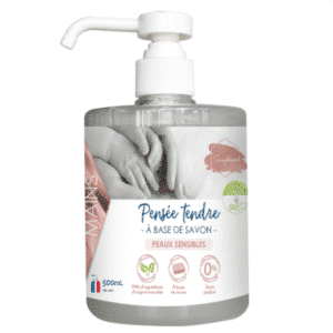 Flacon savon lavant peaux sensibles pompe 500ml