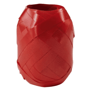 Œuf bolduc uni satiné rouge 7mm x 10m