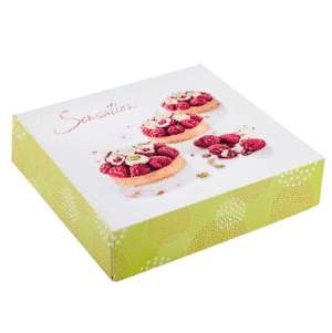 50 boites pâtissières Sensation cartons colorées 18 x 5 cm