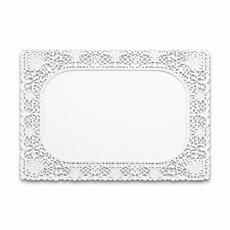 Supporto in pizzo rettangolare bianco 30 x 40 cm da 250