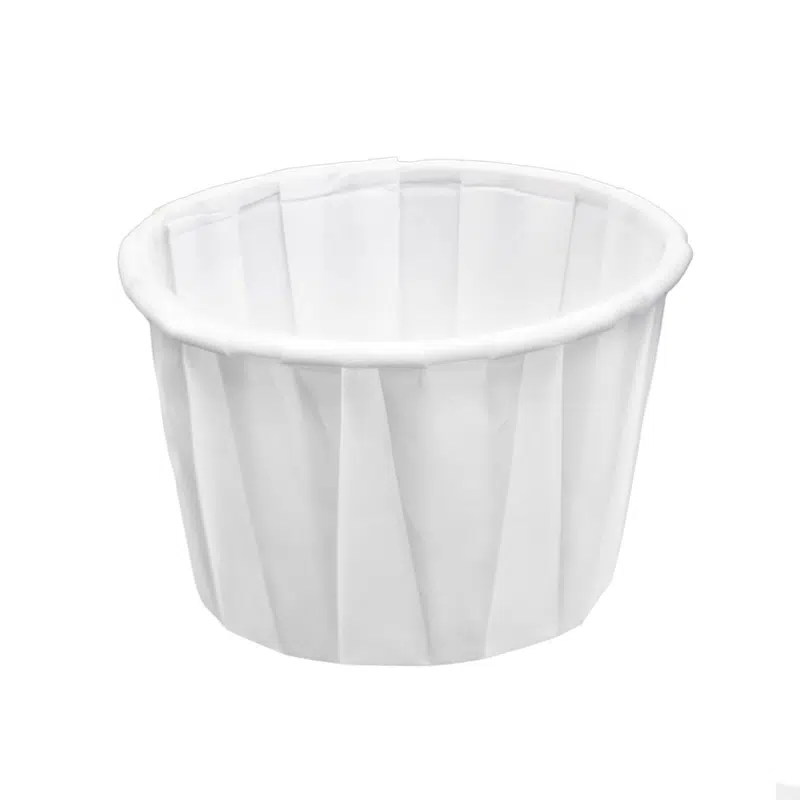 Godet papier blanc cuisson plissé 60 ml par 250