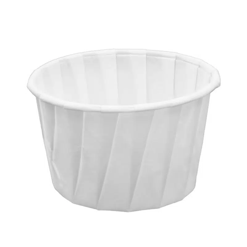 Godet papier blanc cuisson plissé 120 ml par 250