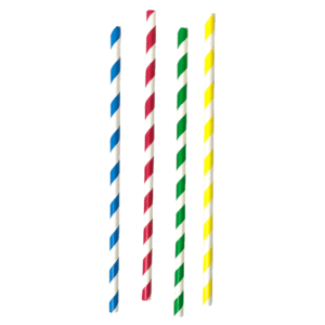 Paille en papier colorée